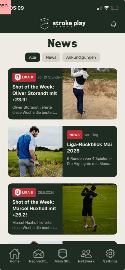 Benachrichtigungen – App Screenshot